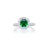 JB Star Platinum Emerald Diamond Ring-JB Star Platinum Emerald Diamond Ring - 1081-002