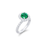 JB Star Platinum Emerald Diamond Ring-JB Star Platinum Emerald Diamond Ring - 1081-002