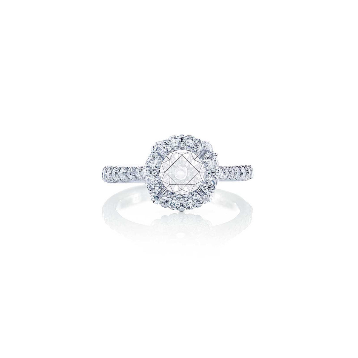 JB Star Platinum Halo Diamond Mounting -