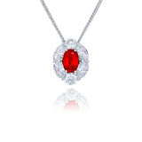 JB Star Platinum Ruby Diamond Pendant - 5865-002