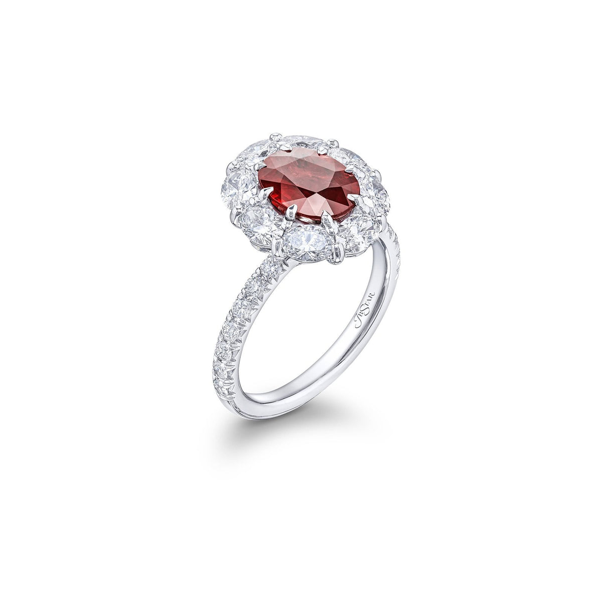 JB Star Platinum Ruby Diamond Ring - 1032-002