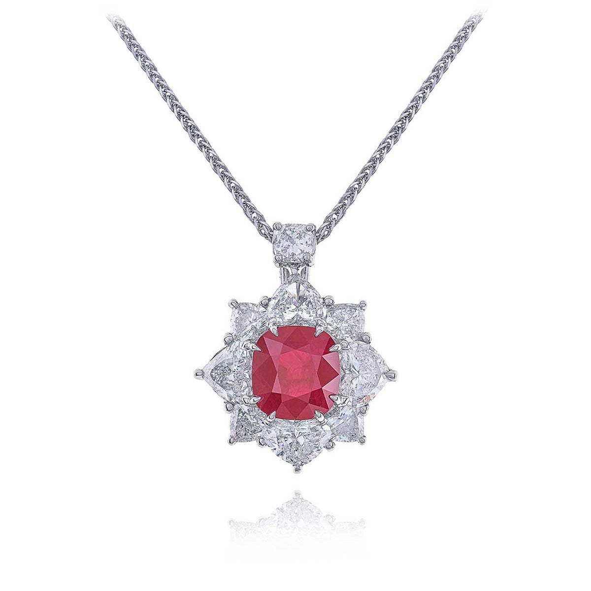 JB Star Ruby Diamond Pendant -