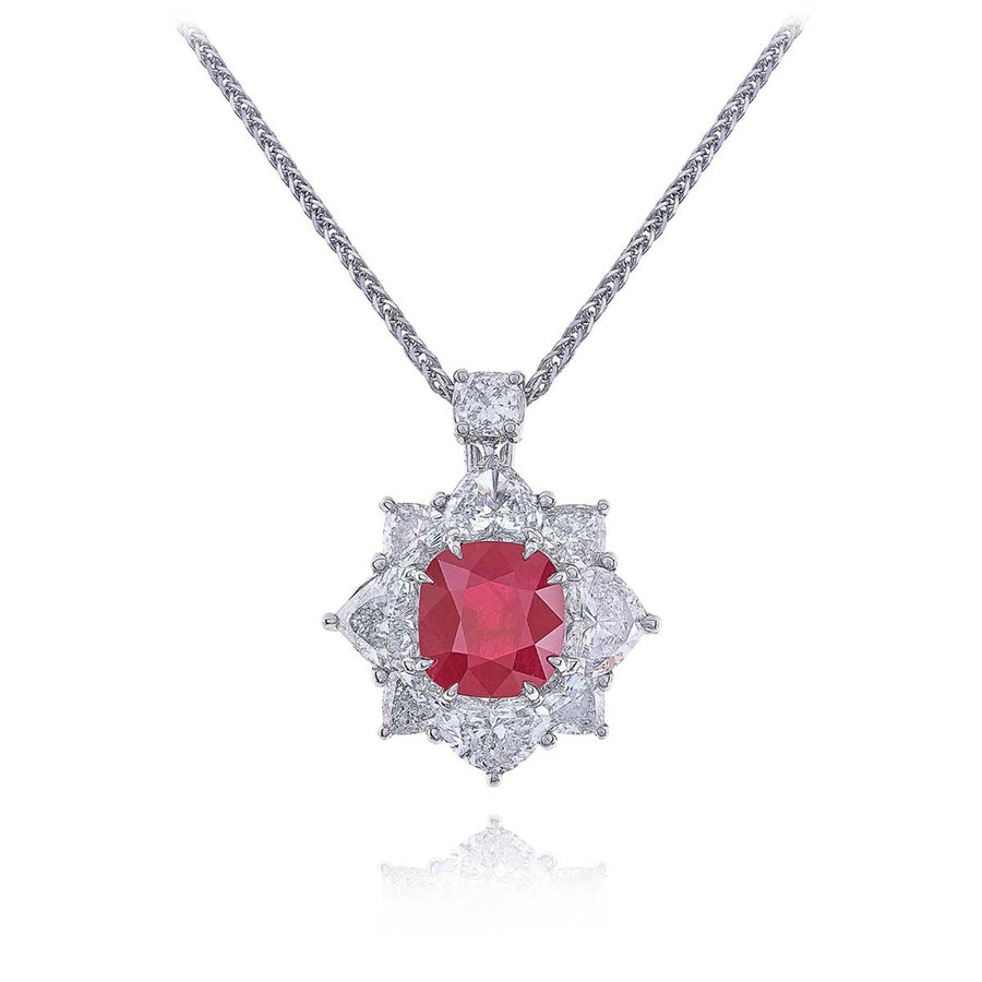 JB Star Ruby Diamond Pendant -