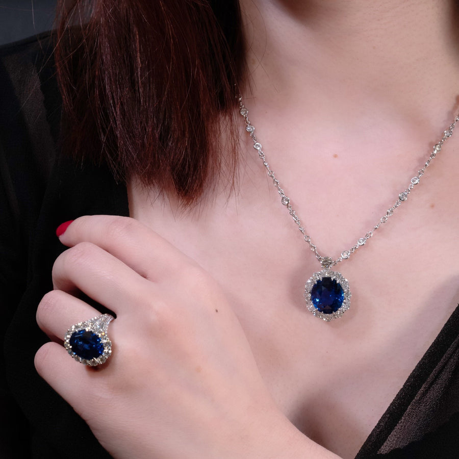 JB Star Sapphire and Diamond Ring -