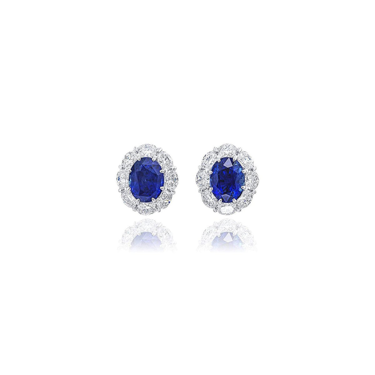 JB Star Sapphire Diamond Earrings -