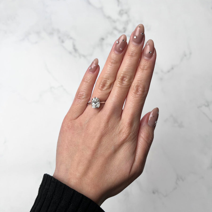 Kwiat Compass Set Cushion Diamond Engagment Ring - F-30272C-0-DIA-PLAT