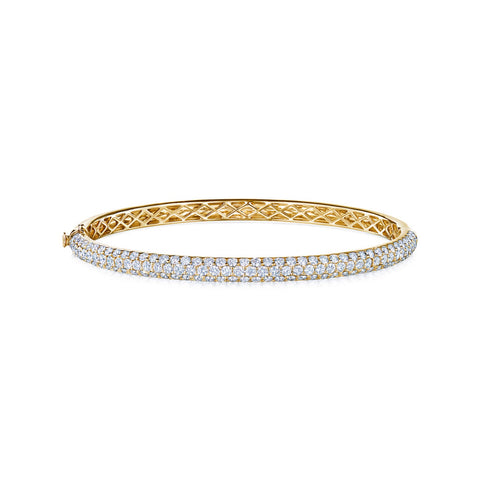 Kwiat Moonlight 3-Row Medium Bangle-Kwiat Moonlight 3-Row Medium Bangle - B-15697Y-0-DIA-18KY