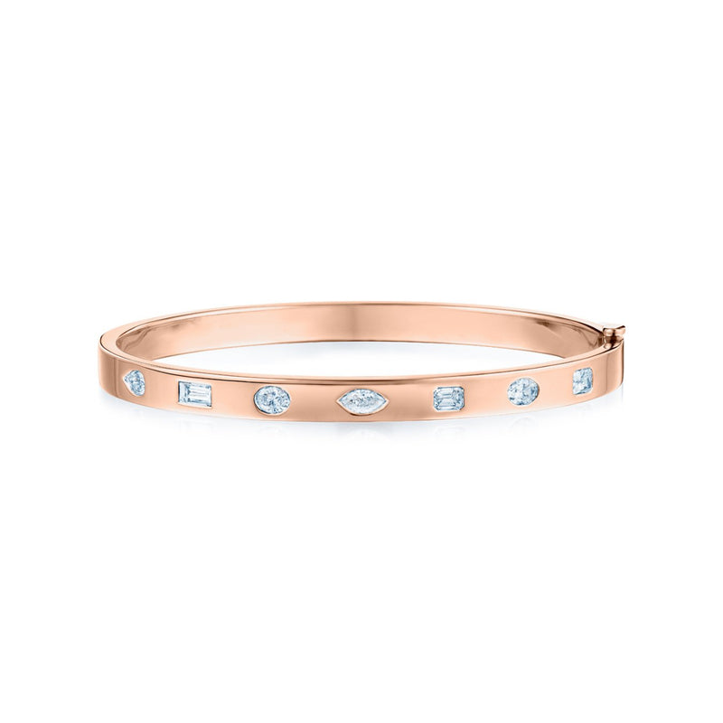 Kwiat Simple Bangle with Mixed Shape Diamonds-Kwiat Simple Bangle with Mixed Shape Diamonds - 15698/B128563