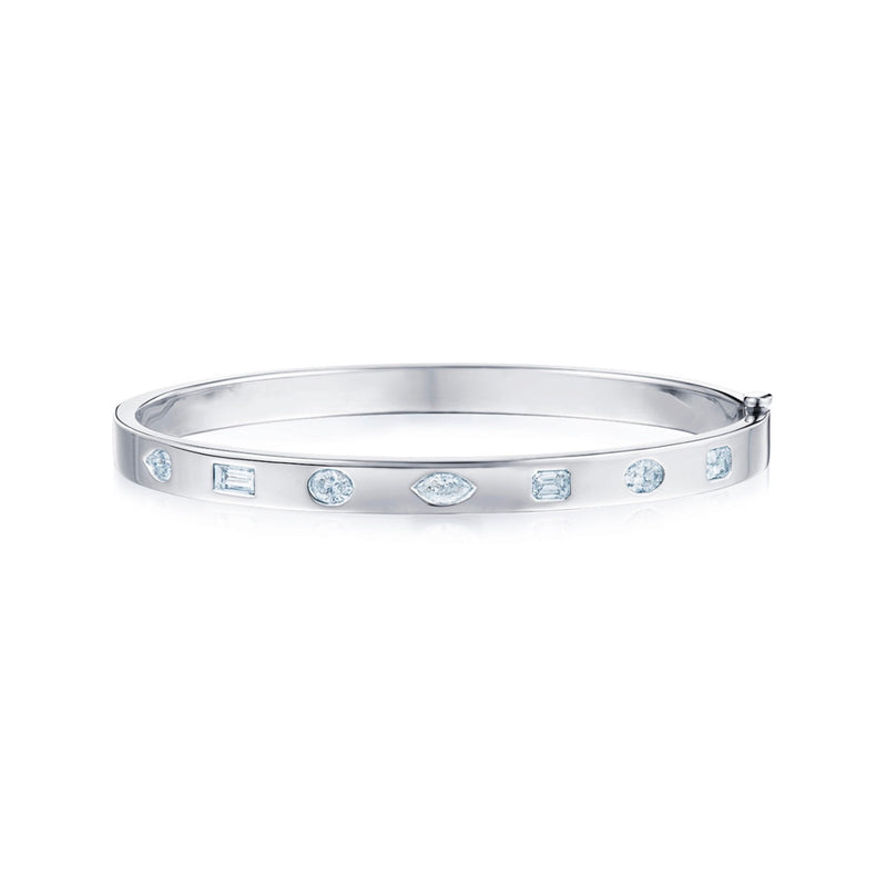 Kwiat Slim Bangle with Mixed Shape Diamonds-Kwiat Slim Bangle with Mixed Shape Diamonds - 15698/B128564