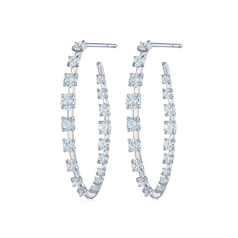 Kwiat Starry Night Hoop Earrings-Kwiat Starry Night Hoop Earrings - E-2540-0-DIA-18KW