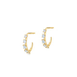 Kwiat Starry Night Petite Hoop Earrings-Kwiat Starry Night Petite Hoop Earrings - E-2606-0-DIA-18KY