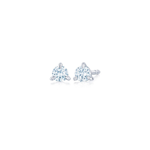 Kwiat Diamond Stud Earrings - 0.25 to 3.00CT-Kwiat Stud Round Briliiant Diamond Earrings - E-18149-025-HISI-PLAT