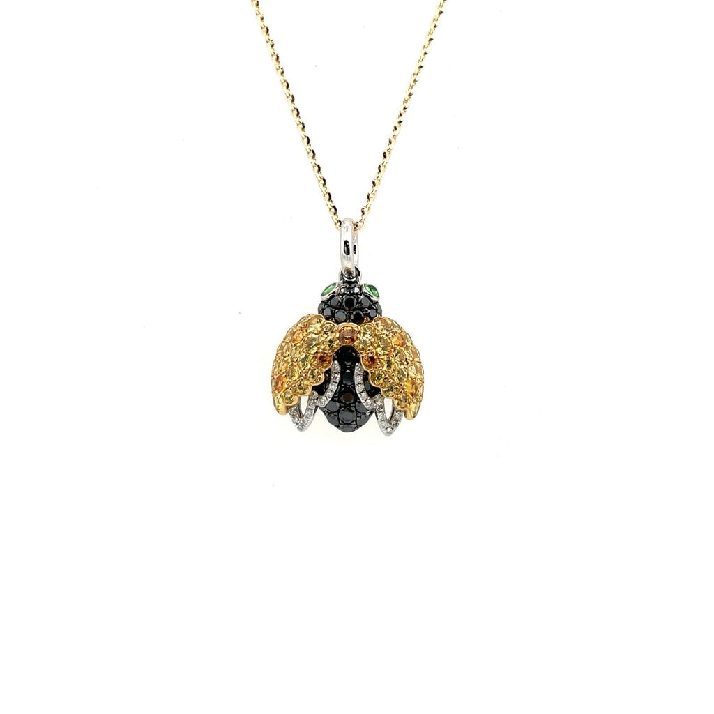 Ladybug Sapphire Diamond Necklace - SNTIJ00448