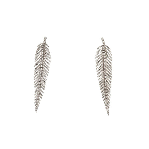 Leaf Diamond Earrings-Leaf Diamond Earrings - DEDRA04916