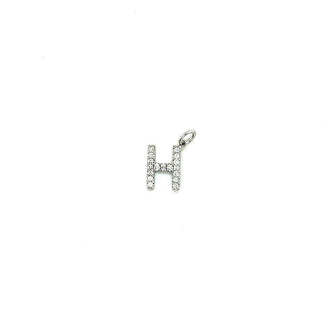 Letter "H" Diamond Pendant -