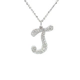 Letter "J" Diamond Necklace -