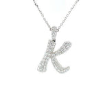 Letter "K" Diamond Necklace -