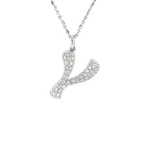 Letter "Y" Diamond Necklace -