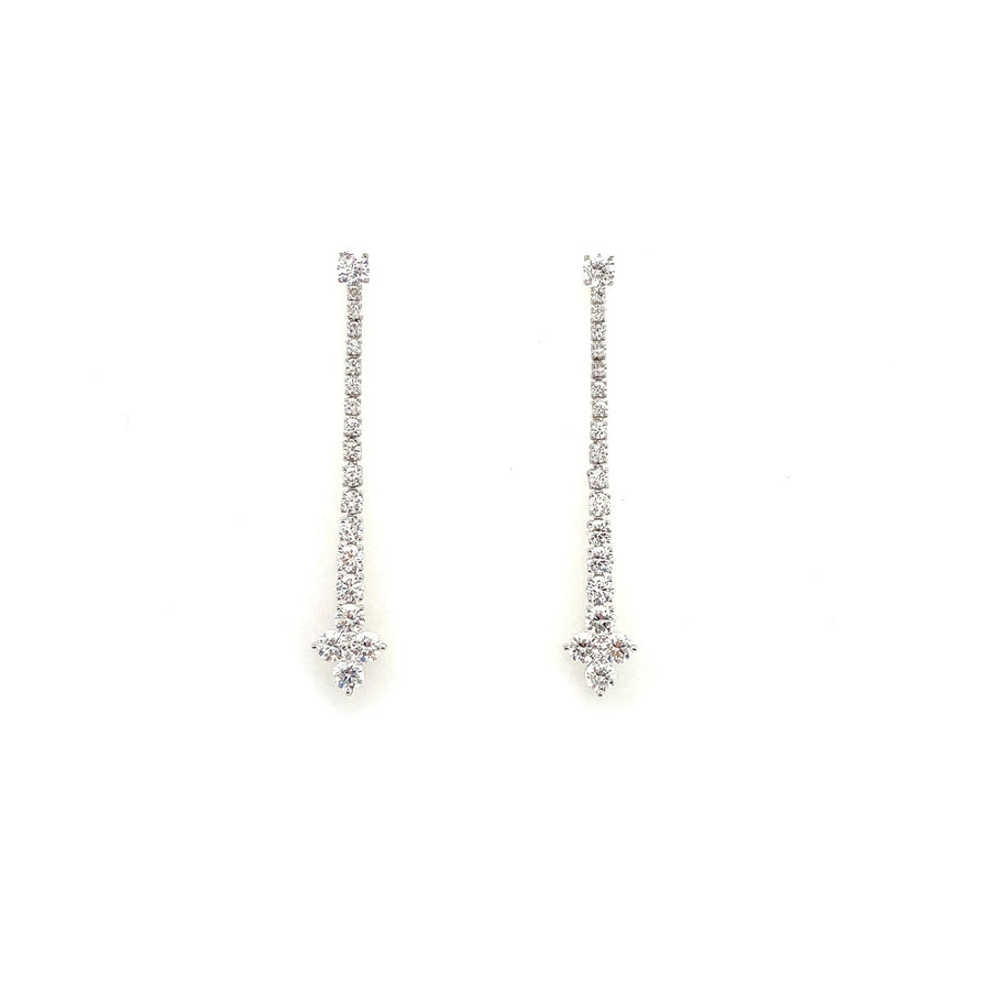 Long Diamond Drop Earrings - DETIJ01571