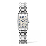 Longines DolceVita-Longines DolceVita - Longines DolceVita in a 20.8mm x 32mm stainless steel case with silver dial on stainless steel bracelet, featuring a small seconds and quartz movement.