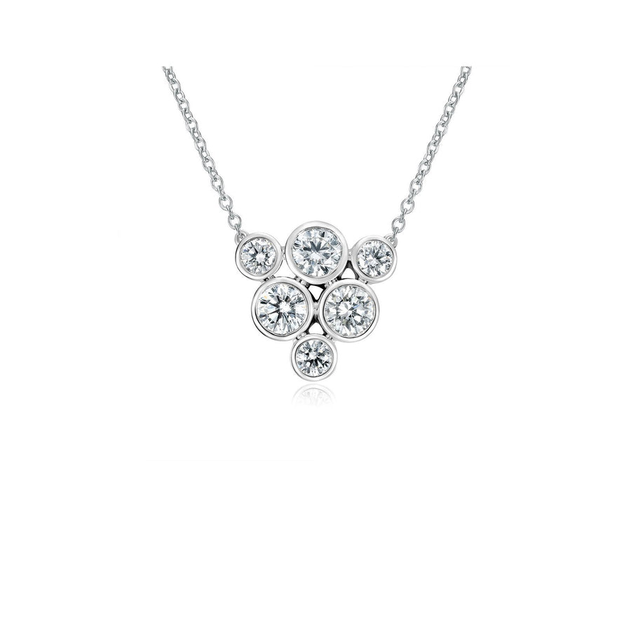 Memoire Cluster Diamond Necklace -