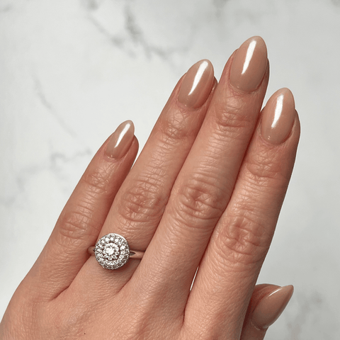 Memoire Diamond Bouquet Engagement Ring-Memoire Diamond Bouquet Engagement Ring - MBQ16ER - 0050TW