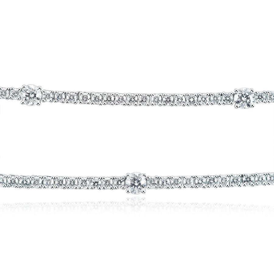 Memoire Double Diamond Necklace -