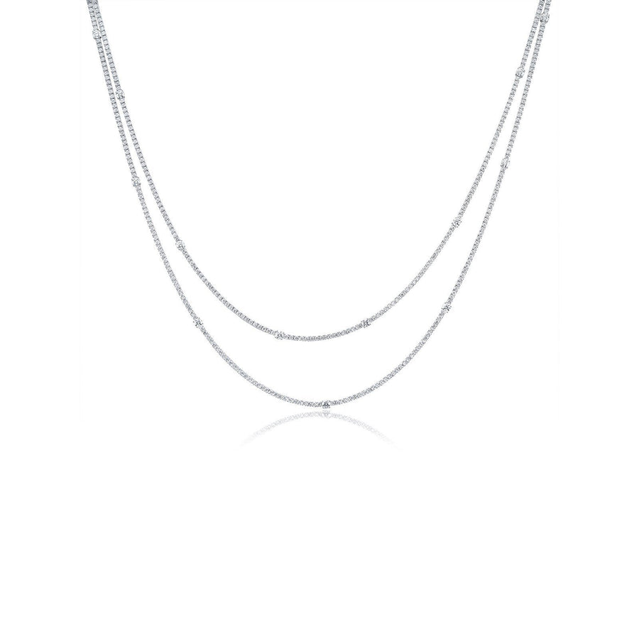 Memoire Double Diamond Necklace -