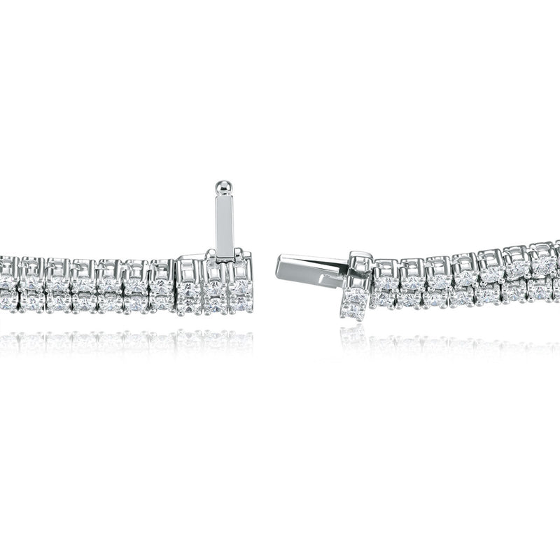 Memoire Double Diamond Necklace-Memoire Double Diamond Necklace -