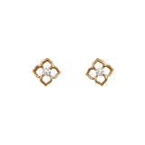 Memoire Lotus Diamond Stud Earrings-Memoire Lotus Diamond Stud Earrings - DEMEM01385