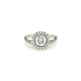 Memoire Round-cut Engagement Ring-Memoire Round-cut Engagement Ring - MTK16ER-0125MW