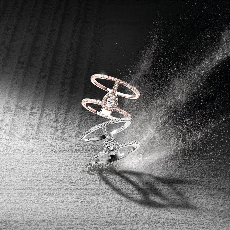 Messika Glam'Azone 2 Rows Pavé Diamonds Ring -