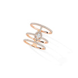Messika Glam'Azone 3 Rows Pavé Ring - 04871-PG