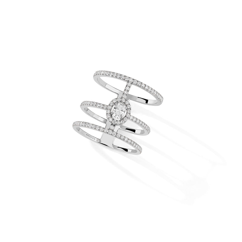 Messika Glam'Azone 3 Rows Pavé Ring-Messika Glam'Azone 3 Rows Pavé Ring - 04871-WG-53