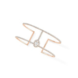 Messika Glam'Azone Skinny 2 Rows Pavé Cuff Bangle-Messika Glam'Azone Skinny 2 Rows Pavé Cuff Bangle -