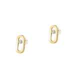 Messika Gold Move Uno Stud Earrings-Messika Gold Move Uno Stud Earrings - 12305-YG