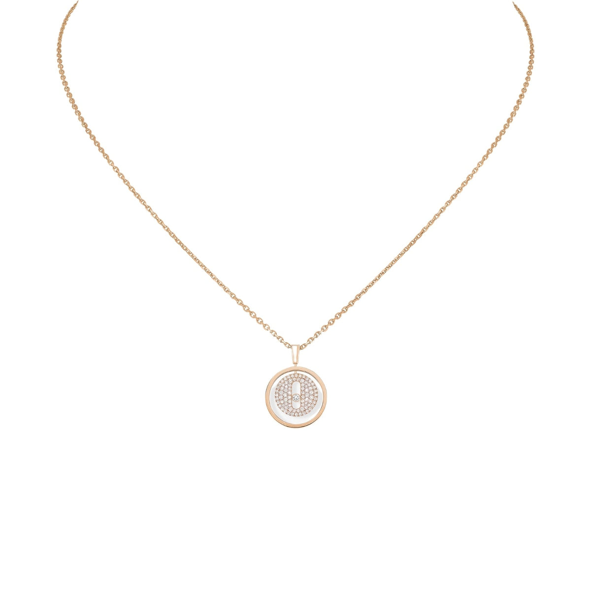Messika Lucky Move PM Pavé Necklace - 07397-PG