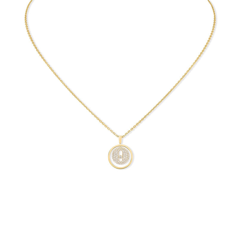 Messika Lucky Move PM Pavé Necklace-Messika Lucky Move PM Pavé Necklace - 07397-YG