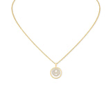 Messika Lucky Move PM Pavé Necklace-Messika Lucky Move PM Pavé Necklace - 07397-YG
