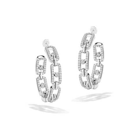 Messika Move Diamond Hoop Earrings-Messika Move Diamond Hoop Earrings - 12716-WG