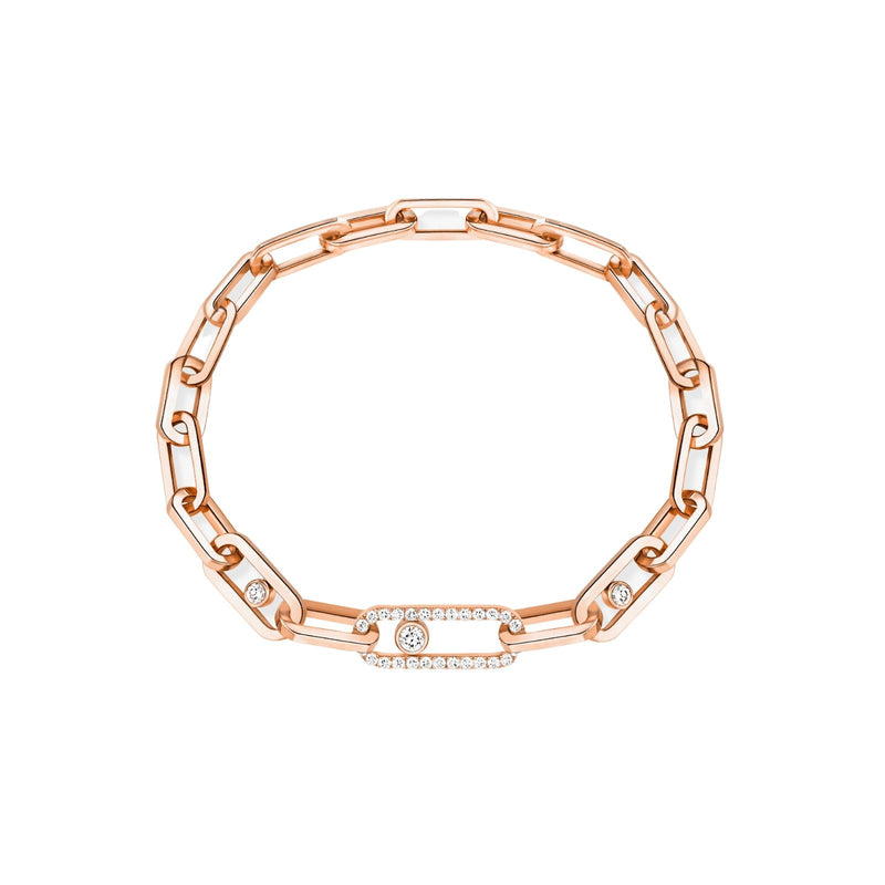 Messika Move Link Diamond Bracelet-Messika Move Link Diamond Bracelet - 12576-PG - Messika Move Link Diamond Bracelet in 18 karat rose.