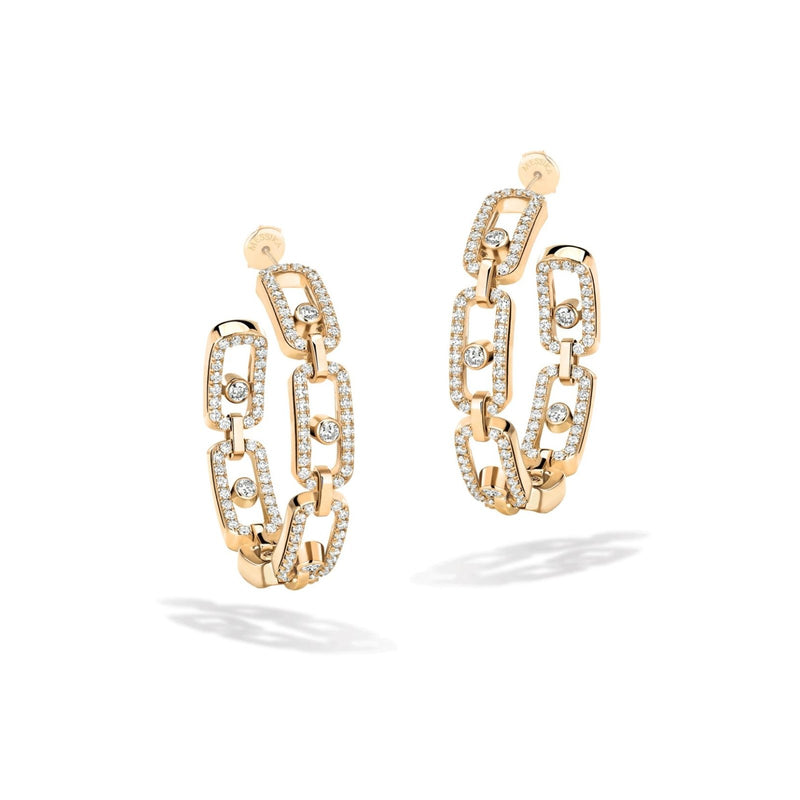 Messika Move Link Small Hoop Earrings-Messika Move Link Small Hoop Earrings - 12716-YG