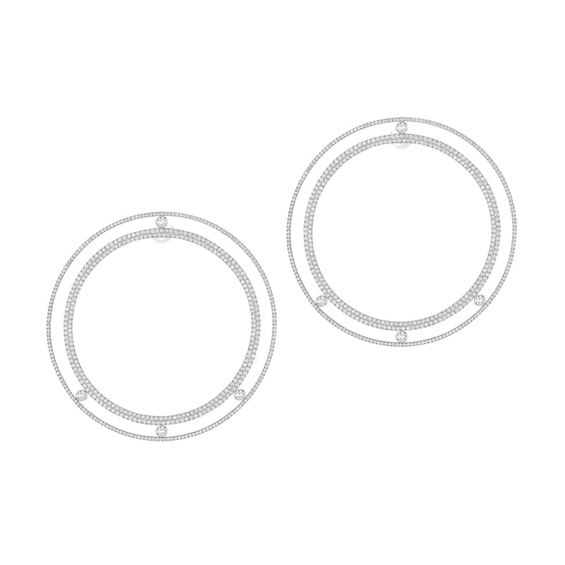 Messika Move Romane XXL Pavé-Set Hoop Earrings-Messika Move Romane XXL Pavé-Set Hoop Earrings - 10089-WG