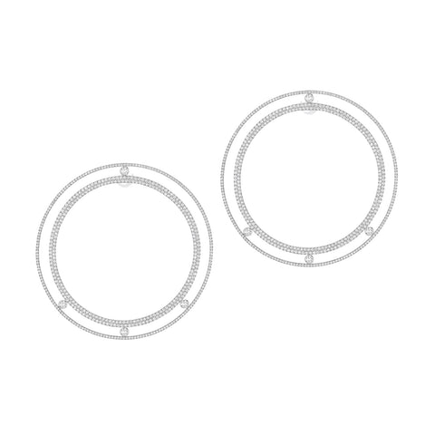 Messika Move Romane XXL Pavé-Set Hoop Earrings-Messika Move Romane XXL Pavé-Set Hoop Earrings - 10089-WG