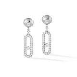 Messika Move Uno Earrings in 18 karat white gold with diamonds.