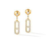 Messika Move Uno Earrings in 18 karat yellow gold with diamonds.