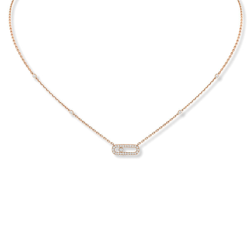 Messika Move Uno Necklace Pavé-Messika Move Uno Necklace Pavé -