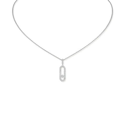 Messika Move Uno Pavé LM Necklace - 12058-WG