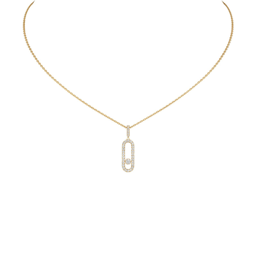 Messika Move Uno Pavé LM Necklace - 12058-YG