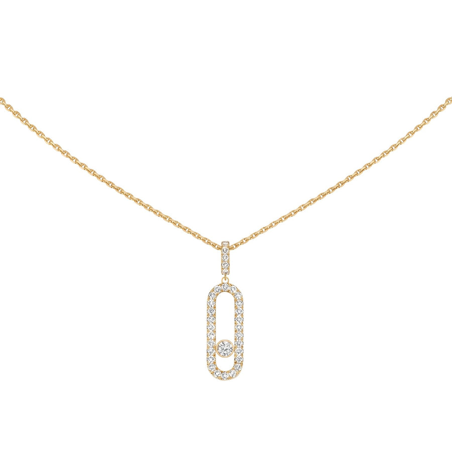 Messika Move Uno Pavé LM Necklace - 12058-YG